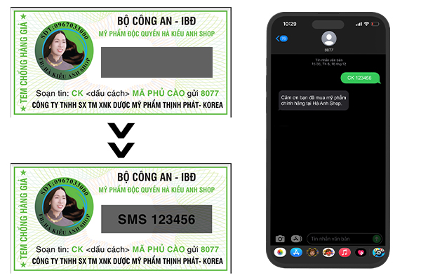 Các mẫu tem chống hàng giả phổ biến hiện nay 2 Xac thuc tem chong gia dien tu sms