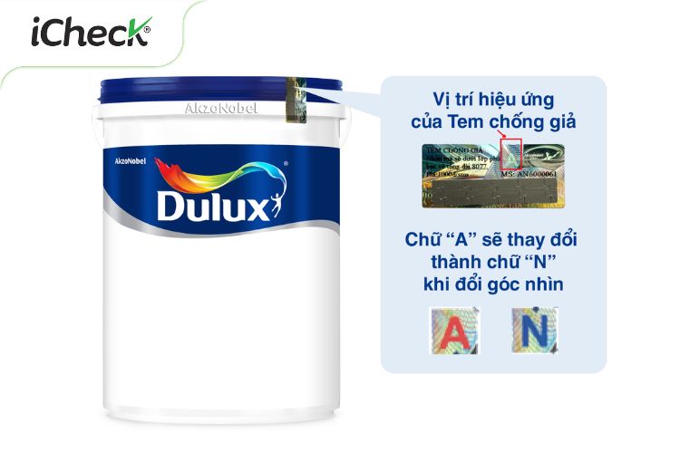 Hướng dẫn kiểm tra tem chống hàng giả Dulux 3 tem chong hang gia dulux 4